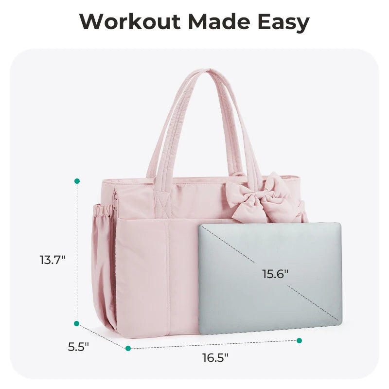 Multi-Pocket Commuter Tote Bag - Women's Large-Capacity Messenger & Sport Handbag Handbags The