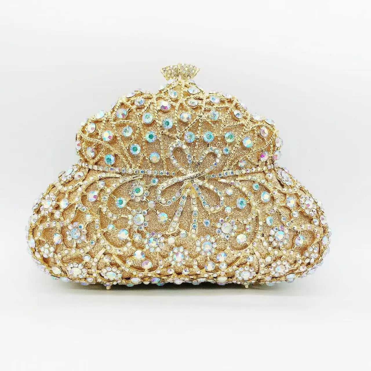 Rhinestone Banquet Clutch Bag - Women's Crystal Evening Purse Handbags The
