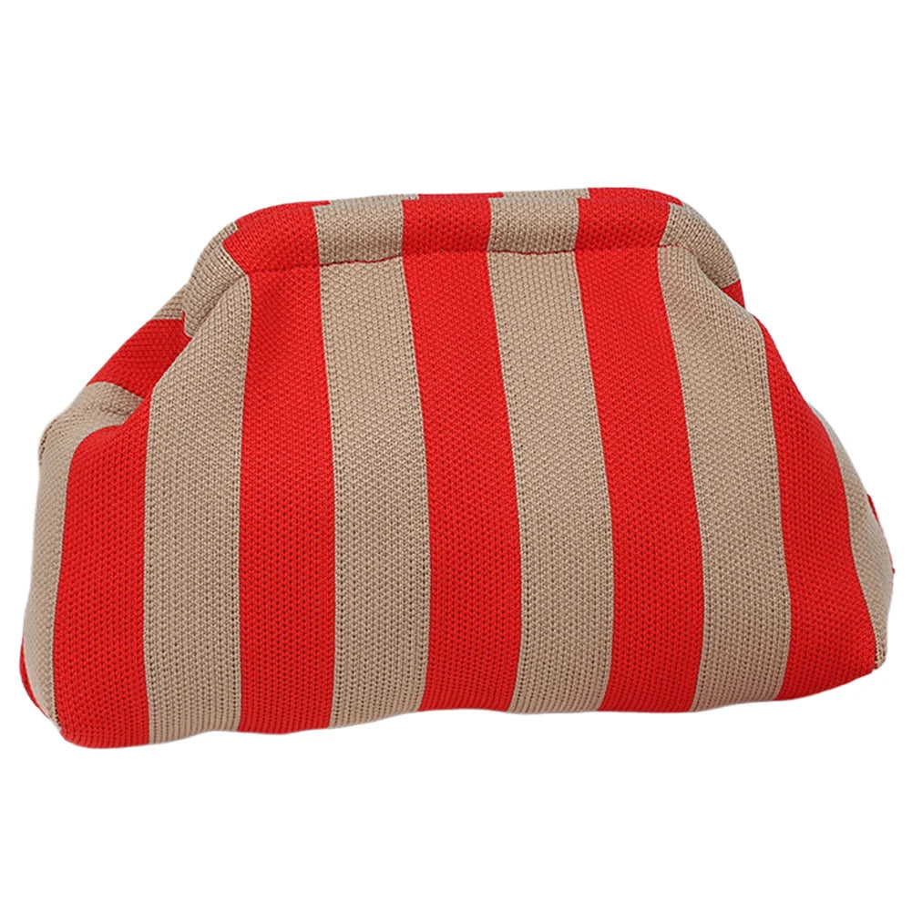 Woven Crochet Dumpling Clutch - Women's Beach & Casual Summer Purse Handbags The