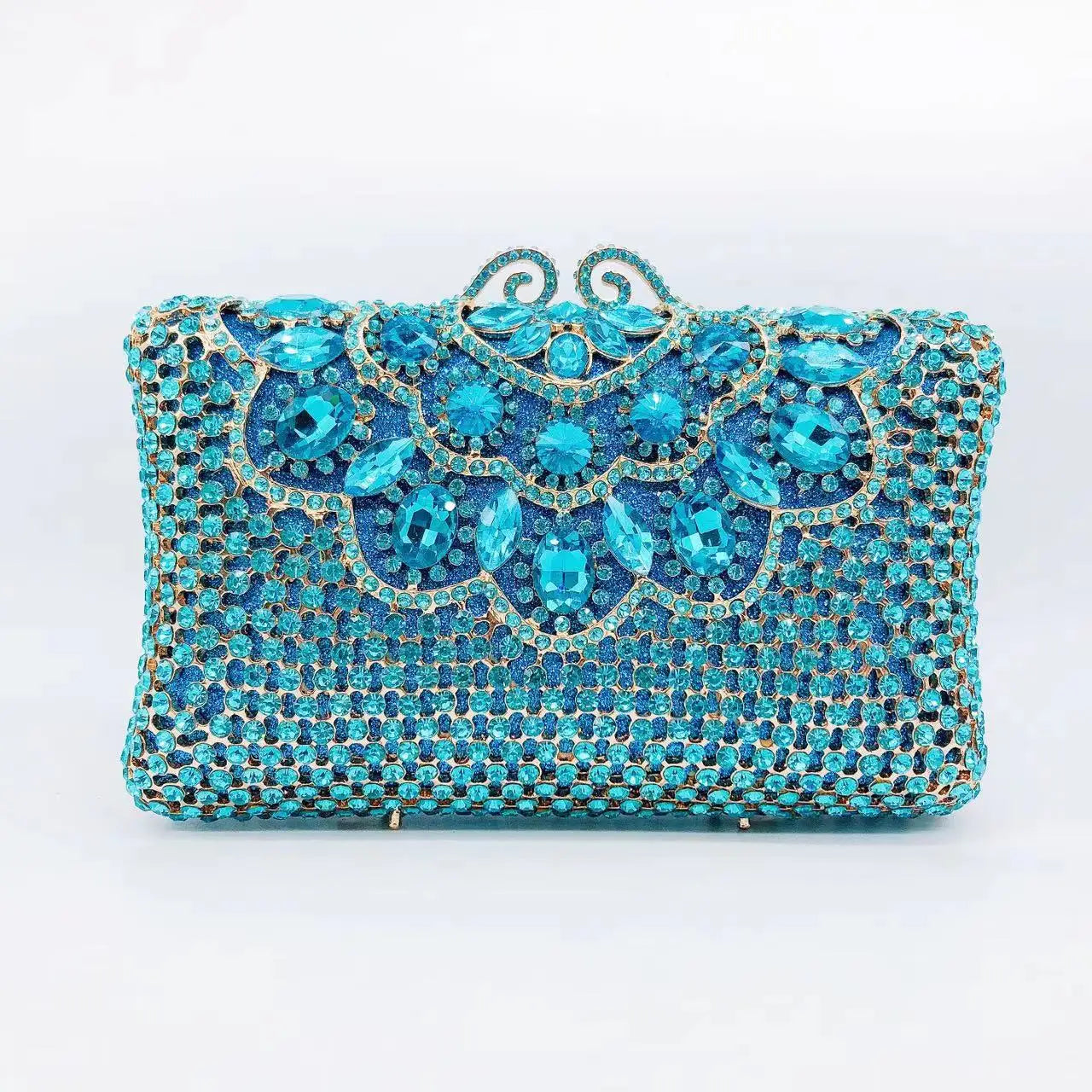 Rhinestone Banquet Clutch Bag - Women's Crystal Evening Purse Handbags The