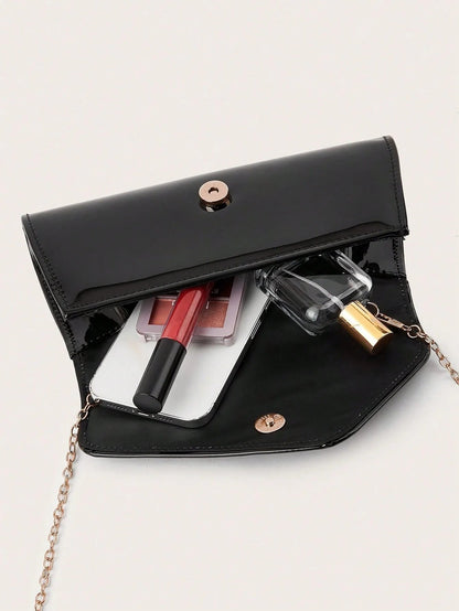 Textured Crossbody Clutch Bag - Women's Solid Color Office-to-Evening Purse Handbags The
