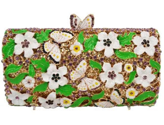 Rhinestone Banquet Clutch Bag - Women's Crystal Evening Purse Handbags The