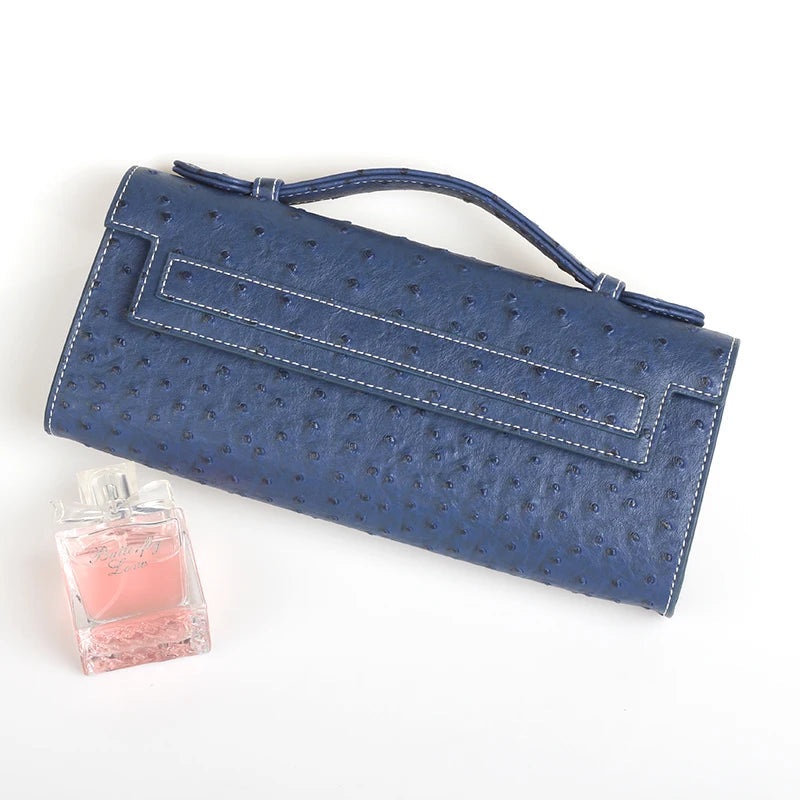 Ostrich Texture Crossbody Bag - Women's Luxe Pouch Purse for Daily Styling Handbags The