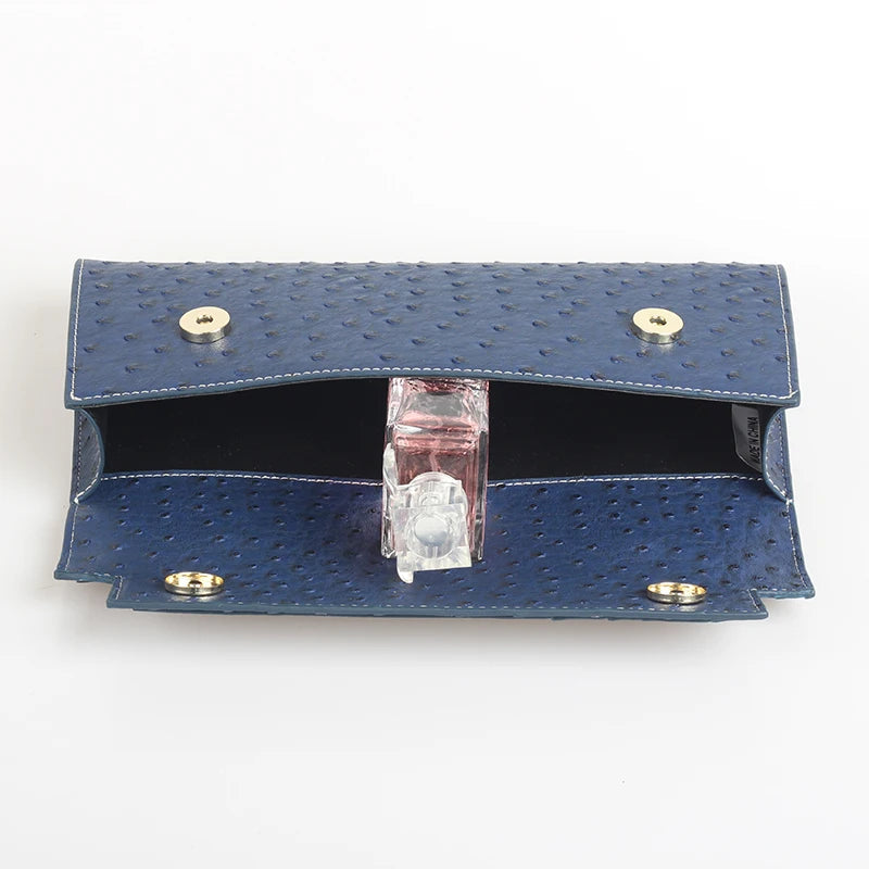 Ostrich Texture Crossbody Bag - Women's Luxe Pouch Purse for Daily Styling Handbags The
