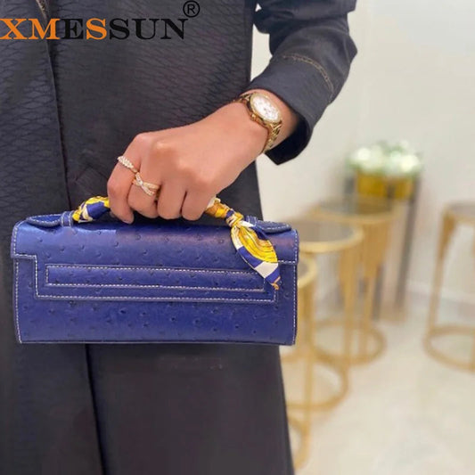 Ostrich Texture Crossbody Bag - Women's Luxe Pouch Purse for Daily Styling Handbags The