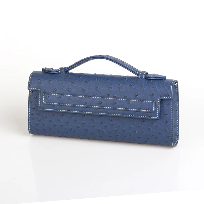 Ostrich Texture Crossbody Bag - Women's Luxe Pouch Purse for Daily Styling Handbags The